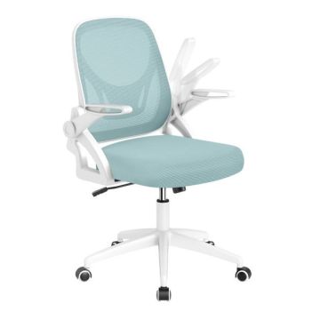 Mesh office chair, with lumbar support, Blue, 63 × 92–100 × 63 cm