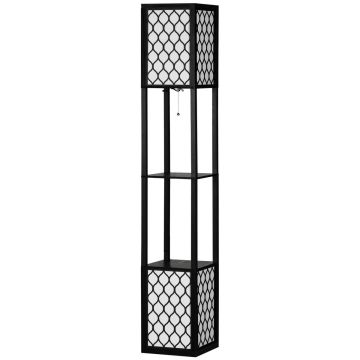 Торшер Homcom 26x26x156см, черного цвета