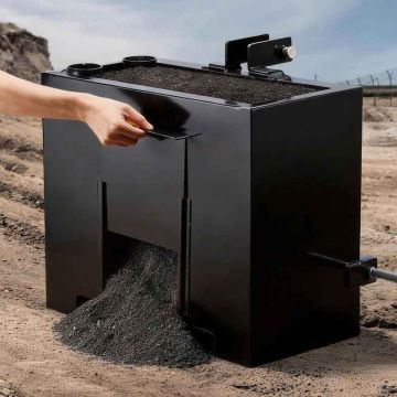 Tractor ballast box VEVOR B-01, 363 kg, Black, 61.5 × 38.3 × 55 cm