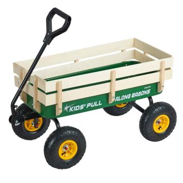 Детская тяговая тележка VEVOR TC4201, Зелёный, 102 × 52 × 53 см