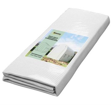 Tunnel greenhouse cover, with 6 windows and doors, white, 300 × 200 × 200 cm