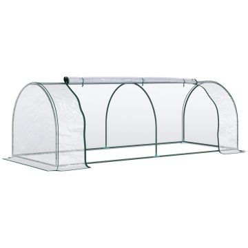 Tunnel greenhouse, roll-up door, 250 × 80 × 100 cm