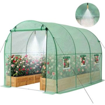 Tunnel greenhouse VEVOR, with irrigation system and 6 windows, 293 × 197 × 194 cm