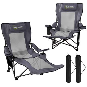 Set of tourist chairs, 2 pcs, 80 × 125 × 92–100 cm