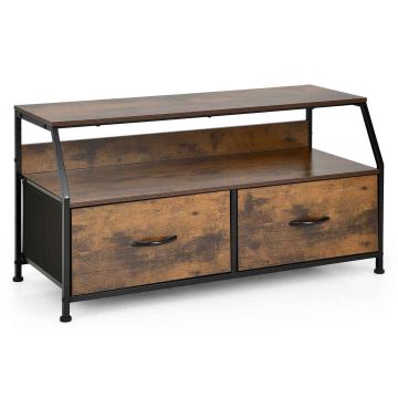 TV staliukas-komoda, 2 stalčiai, 2 lentynos, 93 × 48,5 × 39 cm