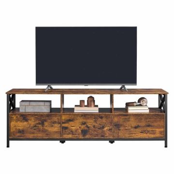 TV staliukas VASAGLE, Ruda/juoda, 147 × 50 × 40 cm