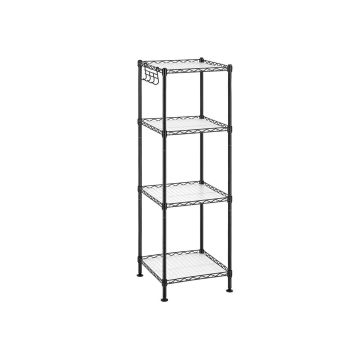Полка для гостиной 30x30x102см., черная