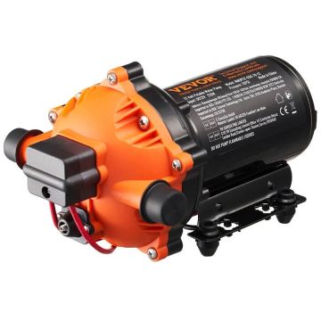 Diafragminis 12 V vandens siurblys, 5 GPM, 5 kamerų, su slėgio jungikliu
