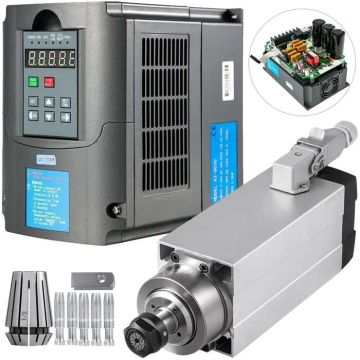 3,0 kW oru aušinamas veleno variklis su 4 AG kintamo dažnio pavaros keitikliu (VFD)