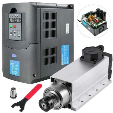 4 kW ER25 oru aušinamas veleno variklis su VFD keitikliu