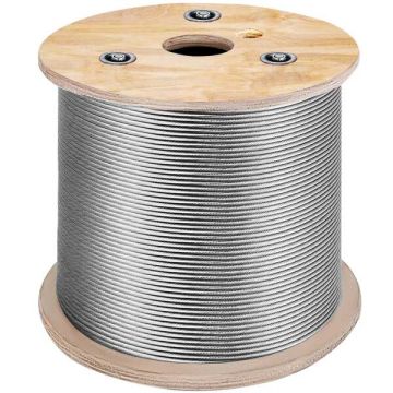 3/16 colio 7x19 T304 nerūdijančio plieno orlaivių kabelio ritė 500 ft