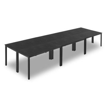 Konferencijų stalas, 6 vnt., 1400 mm, metalinės kojelės, biurui