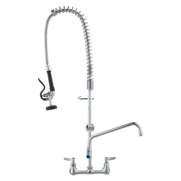 Virtuvės sieninis žalvario maišytuvas su ištraukiamu purkštuvu, 91 cm