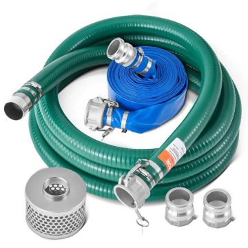 Siurbimo žarnos rinkinys vandens siurbliui 51 mm x 15,2 m su filtru ir adapteriais