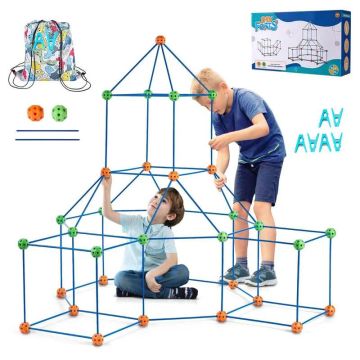 Детский конструктор «Крепость», 120 деталей, развивающая STEM-игрушка, для детей от 4 до 8 лет.