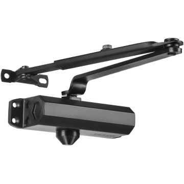 Automatinis hidraulinis durų uždarymo mechanizmas, 68 kg, juodas, lieto aliuminio