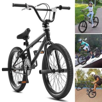 Велосипед BMX с 20-дюймовыми колесами, для фристайла, алюминиевая рама, вращение на 360°.