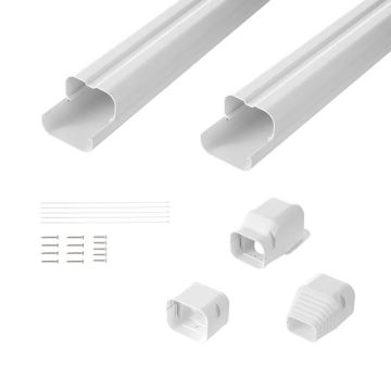 Mini padalintas PVC dangtelis, 76,2 mm x 2270 mm, baltas, dekoratyvinis