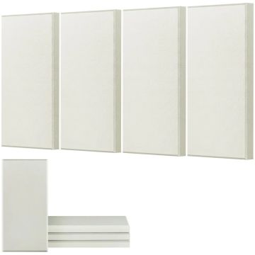 4 vnt. akustinės lipnios stiklo pluošto plokštės, 2 colių, smėlio spalvos, 23,6x11,8 colio