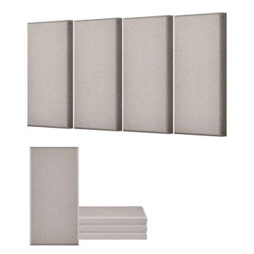 4 vnt. lipnių akustinių plokščių, 2 colių, 23,6x11,8 col., kupranugario spalvos