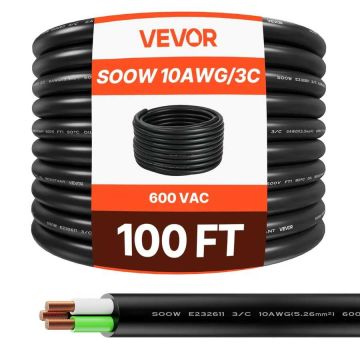 100 pėdų 10 AWG varinis elektros maitinimo kabelis