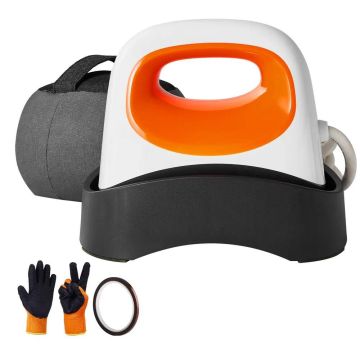 Mini kepurių terminė presavimo mašina, 6,1 x 3,5 colio plokštė, balta
