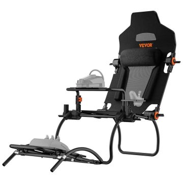 Sulankstomas plieninis lenktyninis vairo stovas su pedalu logitech ir thrustmaster