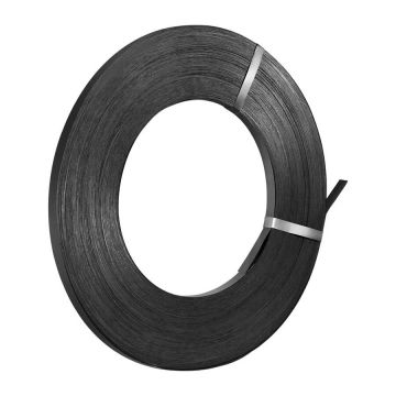 Plieninis surišimo ritinys, 19 mm x 0,55 mm x 500 m, atsparus plyšimui
