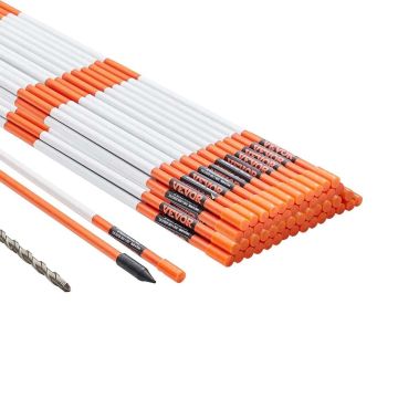 Oranžiniai stiklo pluošto važiuojamosios dalies žymekliai, 122 cm, 50 vnt.