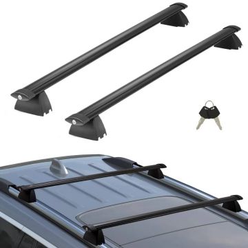 Aliuminiai stogo bagažinės skersiniai „jeep grand cherokee“ 2011–2021, su užraktais, 90,72 kg keliamoji galia