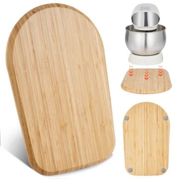 Направляющая для смесителя, овальная, 14,5 x 9,4 дюйма, натуральное дерево, ножки из ПТФЭ, для кухонной столешницы.