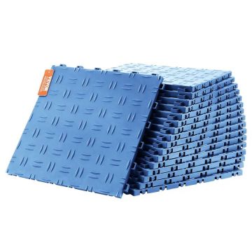 Garažo grindų neslidžios mėlynos plytelės, 12x12 col., 50 vnt.