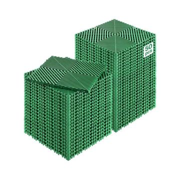 Sujungiamas žalias PP drenažo kilimėlis, 12x12 colių, 50 vnt.