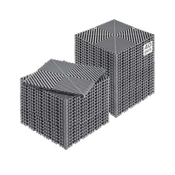 Sujungiamas pilkas PP drenažo kilimėlis, 12x12 colių, 40 vnt.