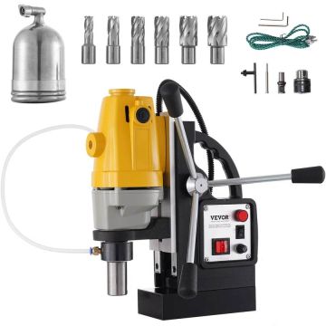 Magnetinės gręžimo staklės 1100W su HSS žiediniais pjovimo antgaliais