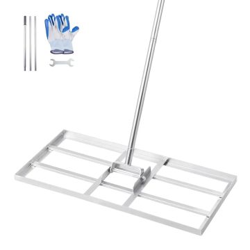 Vejos lyginimo grėblys, anglinio plieno, 83,9 col. rankena, reguliuojamas aukštis