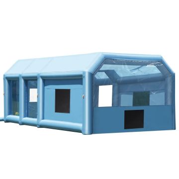 Pripučiama dažymo kabina 10x6,4x4,5 m su pūstuvais ir oro filtru