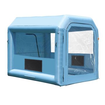 Pripučiama dažymo kabina 3 x 2,5 x 2,5 m su 550 W pūstuvu ir filtru, nešiojama