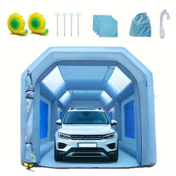 Pripučiama automobilių dažymo kabina 610x305x244 cm su filtru ir pūstuvais