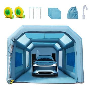 Pripučiama dažymo kabina automobiliams su filtro sistema, 792x457x335 cm