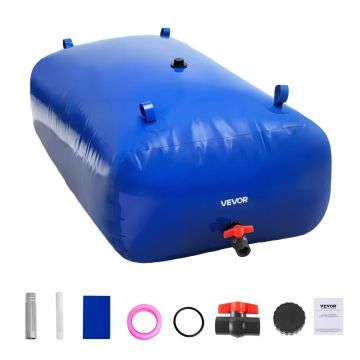 Vandens kaupimo pūslė, 540 L, 1000D PVC, mėlyna, sulankstoma, nešiojama