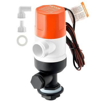 Valčių vandens siurblys 12 V, 50 l/min, korozijai atsparus, livewell aeratorius