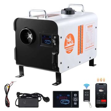 8 kW dyzelinis oro šildytuvas 12V/24V su bluetooth, nuotoliniu valdymu ir CO signalizacija