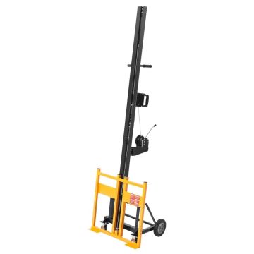 Gipskartonio keltuvas su ratukais, geltonas, iki 68 kg, 1219x4878 mm