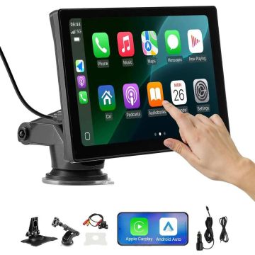 Беспроводная автомобильная стереосистема, HD-экран 228,6 мм, CarPlay, Android Auto.