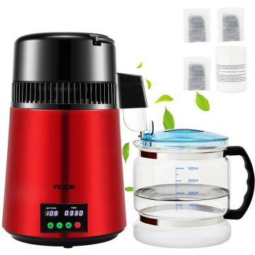 4 L vandens distiliavimo aparatas, 750 W, nerūdijantis plienas, raudonas