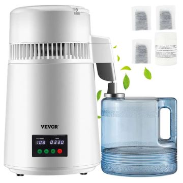 Vandens distiliavimo aparatas 4 L, 1 l/val., baltas, su ekranu