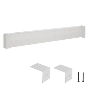 Grindjuosčių šildytuvo dangtelis „basic“, plieninis, baltas, 1526 mm