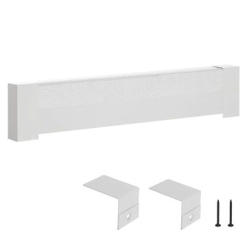 Grindjuosčių šildytuvo dangtelis, basic serija, 916 mm, plienas, baltas