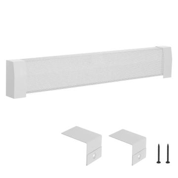 Premium grindjuosčių šildytuvo dangtelis, 1222 mm, plienas, baltas